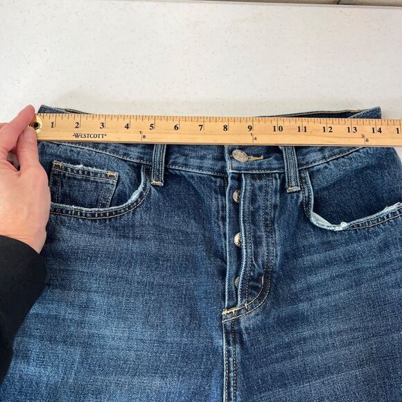 Current Elliott Womens 28 Blue‎ Denim Jeans Frayed Hem Capsule Crop - Picture 12 of 14